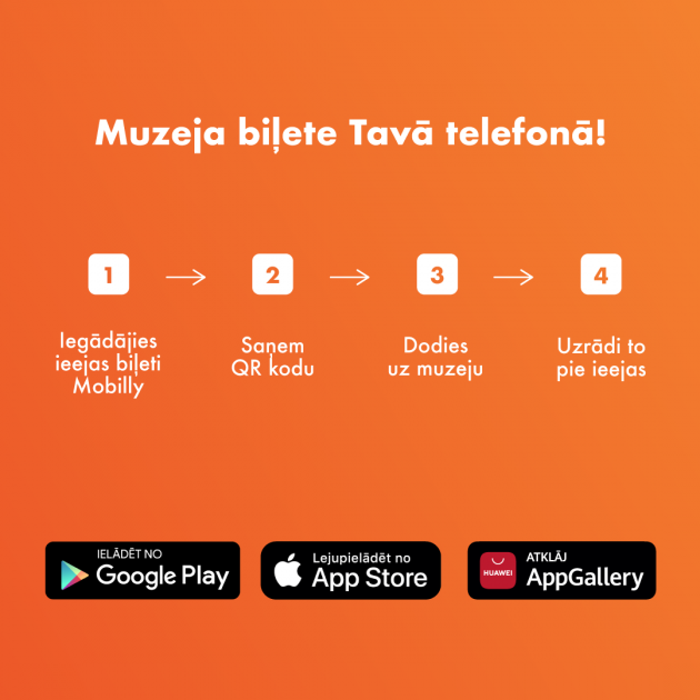 LIETOTNĒ “MOBILLY” IR IESPĒJAMS IEGĀDĀTIES IEEJAS BIĻETES UZ 50 LATVIJAS MUZEJIEM