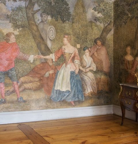 Sienu gleznojumi ar Antuāna Vato gleznu motīviem, 18.g.s.