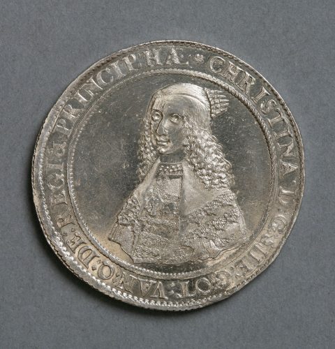 Zviedrijas karalienes Kristīnas (1632–1654) dālderis, 1643. g.	
