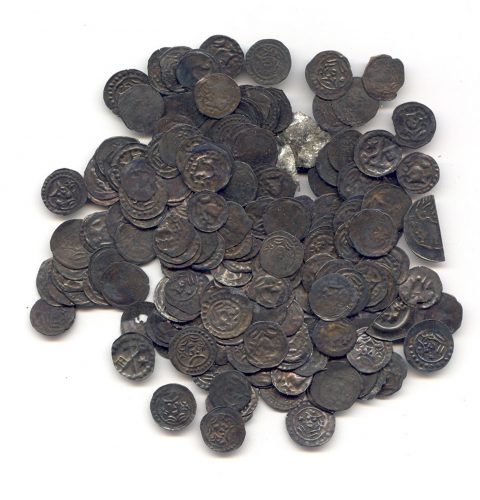 Coin hoard, found in Peldu Street. 13th century