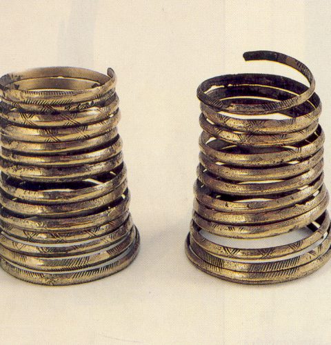 Ancient Latvian spiral bracelets. Early 13th cent.