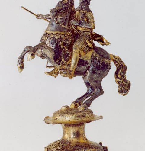 Серебряная статуэтка «Густав II Адольф». Германия, Аугсбург, мастер Давид Швестермиллер. Конец XVII в.