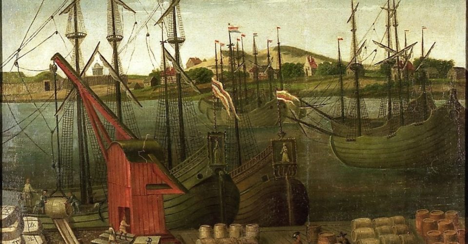 Port of Riga. Artist unknown. Second half of the 17th cent.