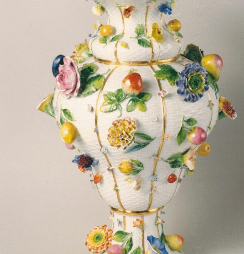Vase. Meissen, a royal porcelain manufactory, around 1820, made after the model of mid 18th cent.