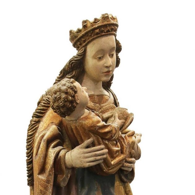 Skulptūra “Madonna uz mēness sirpja” un tās atveide 3D modelī