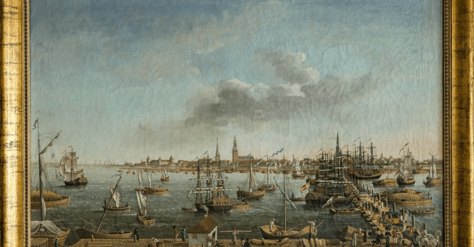 Karls Traugots Fehelms. Pilsēta skatā no Daugavas puses 1815. gadā